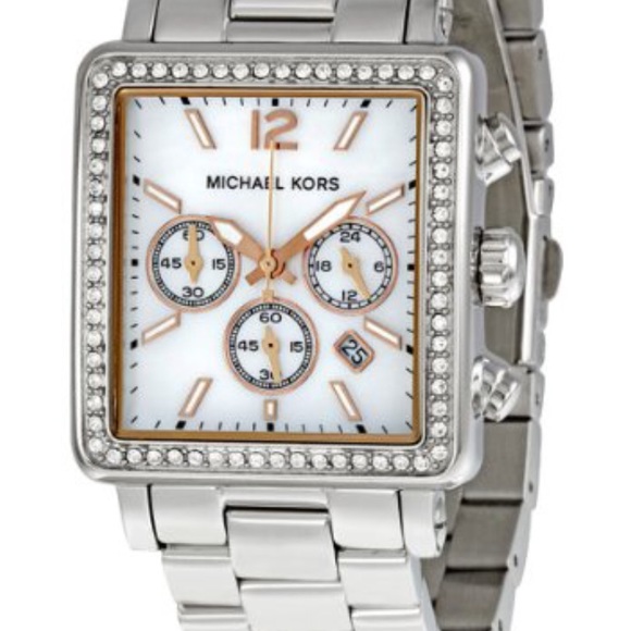 Michael Kors Accessories - Michael Kors Quartz Mother of Pearl Silver Band